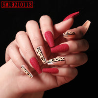 Red Leopard Press-On Nails
