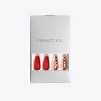 Red Leopard Press-On Nails