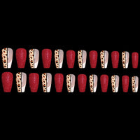 Red Leopard Press-On Nails