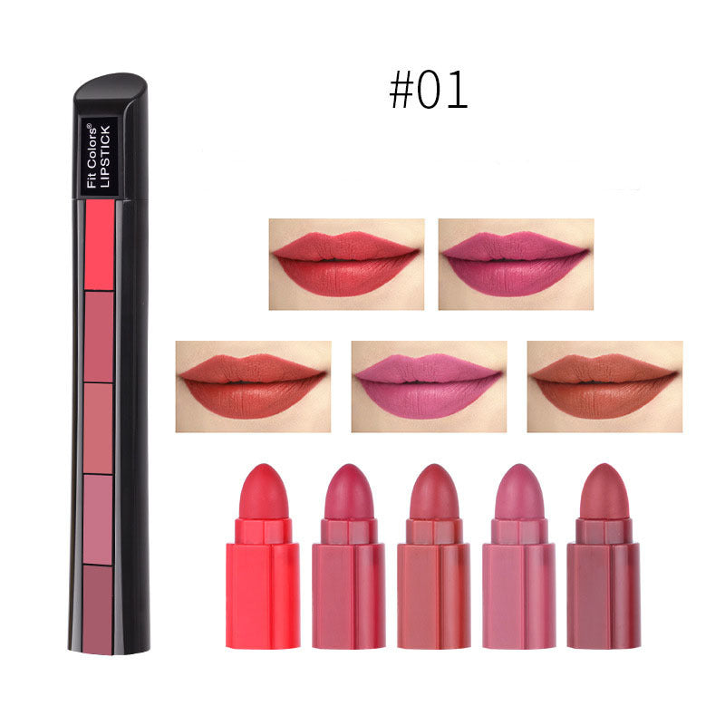 5-Color Matte Velvet Lipstick Set