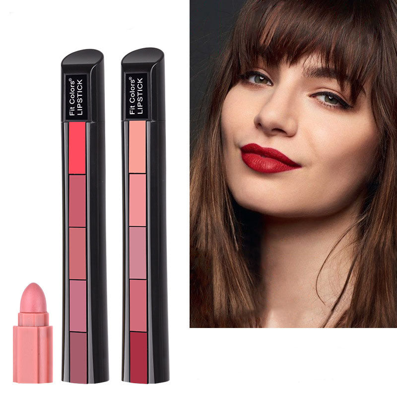5-Color Matte Velvet Lipstick Set