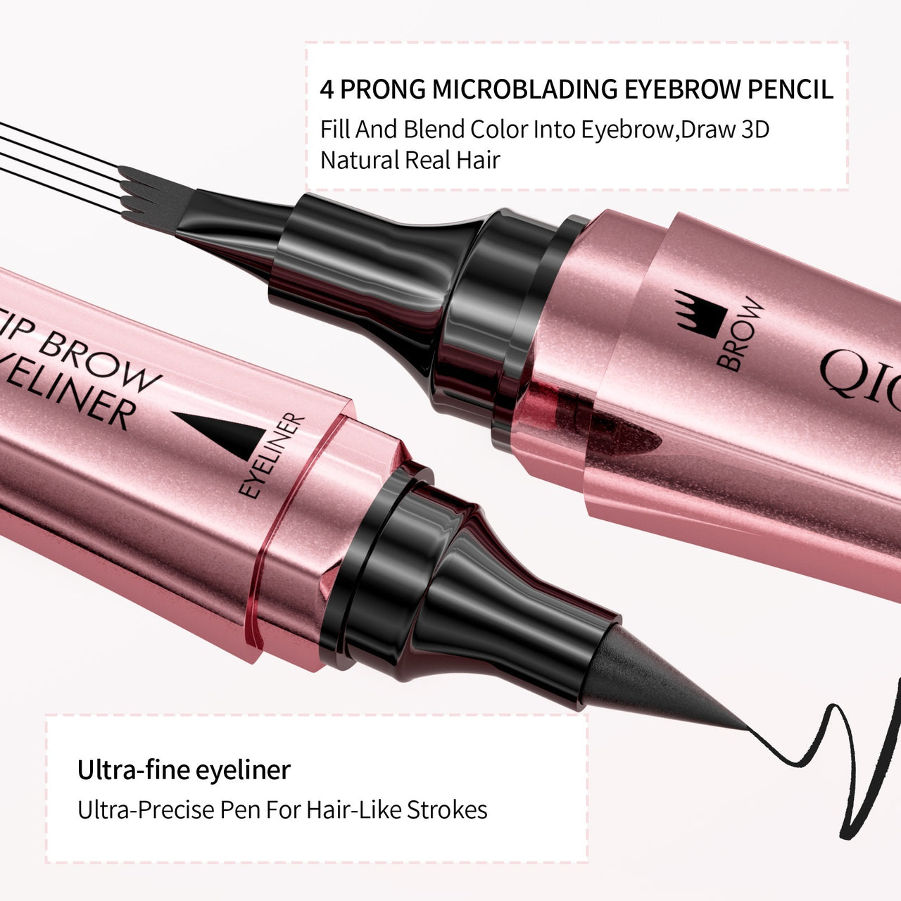 Dual-Ended 3D Eyebrow Pen