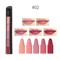 5-Color Matte Velvet Lipstick Set